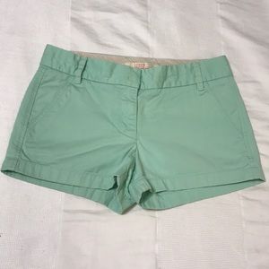J. Crew Mint Chino Shorts